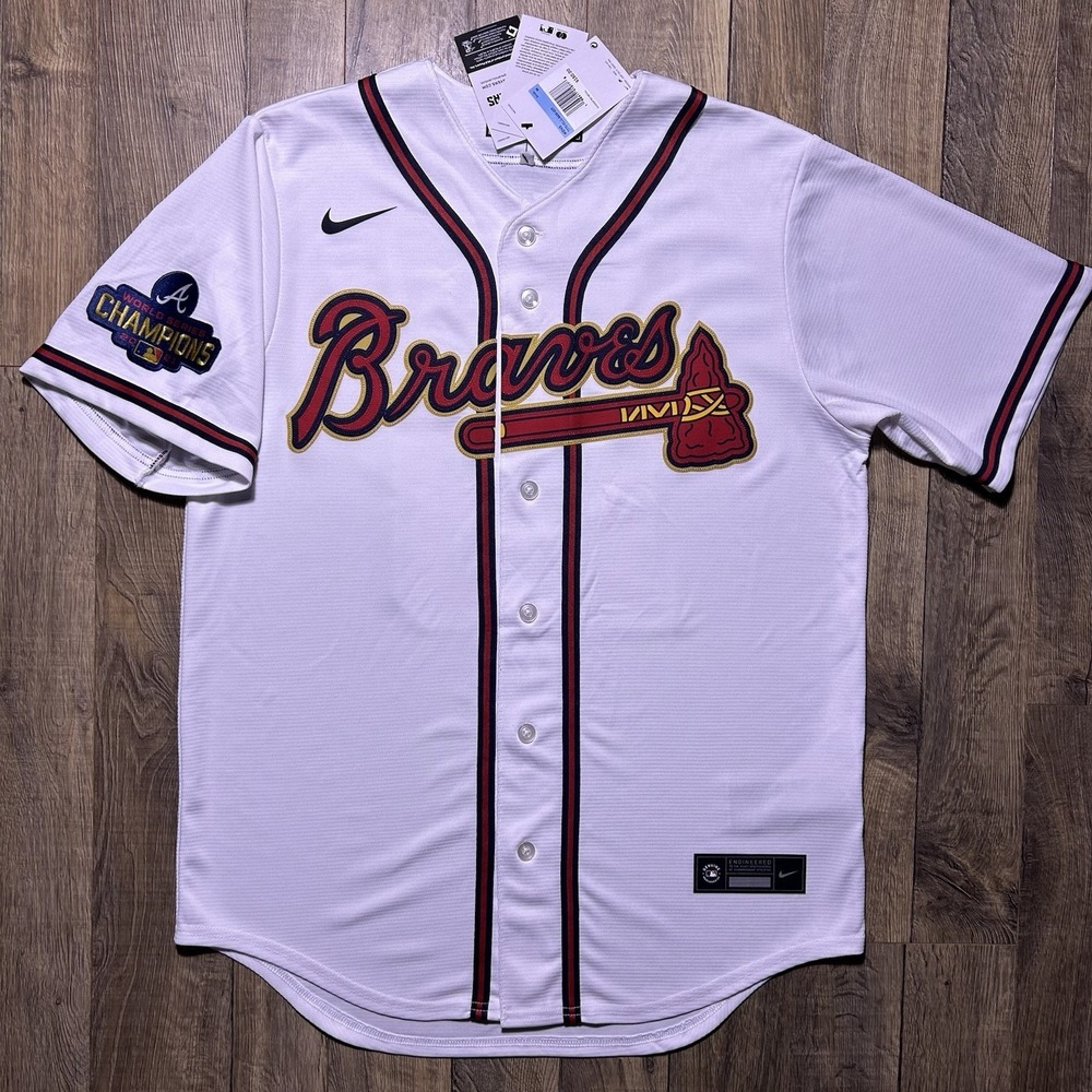 NWT Atlanta Braves Ronald Acuna Jr Nike MLB 2021 World Series Jersey Mens M $150